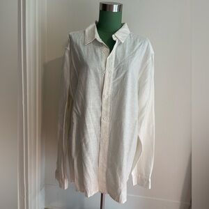 Rhythm White Casual Button Down Shirt